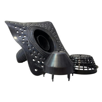 Cazoleta sifónica EPDM con para hojas