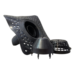 Cazoleta sifónica EPDM con para hojas