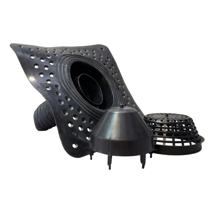 Cazoleta sifónica EPDM con para hojas